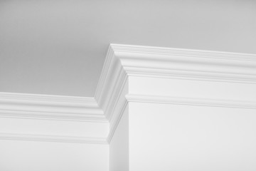 Molding on ceiling detail, interior design and architectural abstract background