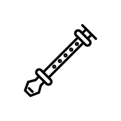 flute line vector icon