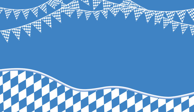 Wimpelkette mit diagonale Rautenmuster in Blau Wei&szlig; oben mit blauer Textfl&auml;che