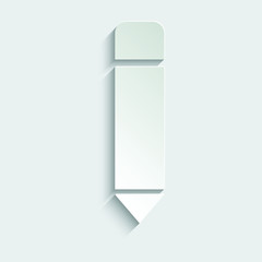  pen icon. pencil icon.  paper icon  with shadow 