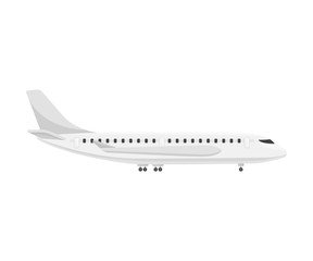 Passenger plane. Vector illustration on a white background.
