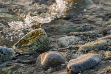 The Pebbles on the beach at Sea