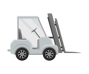 Forklift truck. Vector illustration on a white background.