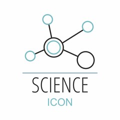 Molecule symbol vector template 