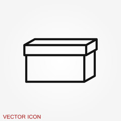 Box icon or logo in modern style.
