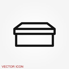 Box icon or logo in modern style.