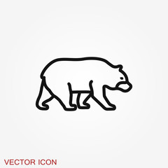 Bear icon. Vector concept illustration for design.