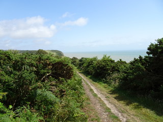 Blick vom East Hill auf die Küste