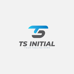initial TS simple abstract logo designs minimalist