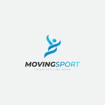 moving sport logo for active people