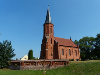 Evangelical Lutheran Village Church in Priborn. Mecklenburg Lake District, Germany