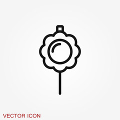 Brooch icon. Flat design isolated vector illustrations