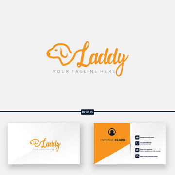 Leash Company Logo Design For Dog Abstract And Free Business Card