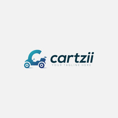 Golf Vehicle with initial C for Cartzii Logo Designs