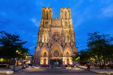 Cathedral of Our Lady of Reims - obrazy, fototapety, plakaty