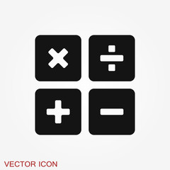 Calculator icon vector. Savings, finances sign, economy concept