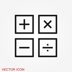 Calculator icon vector. Savings, finances sign, economy concept