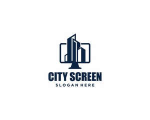 City Screen Logo design template