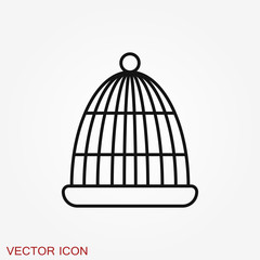 Bird cage icon for your design, logo. Vector illustration