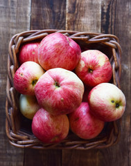 bright fragrant apples close-up