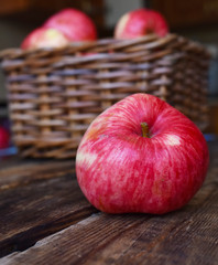 bright fragrant apples close-up