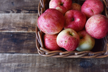 bright fragrant apples close-up