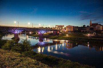 Fototapeta premium Panorama of Grodno at night