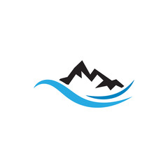 Mountain graphic design template vector isolated illustration