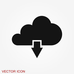 Cloud icon, outline and solid vector illustration