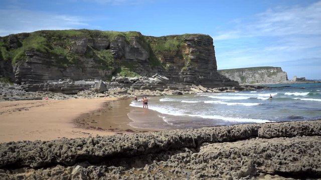Beautiful tranquil beach in Northern Spain 