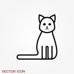 Cat icon. Logo design vector template Flat style.