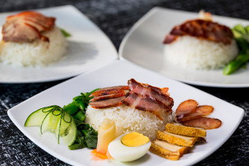 Roasted duck on rice