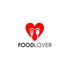 Food lover logo design inspiration vector template