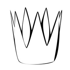 a white background, simple crown sketch