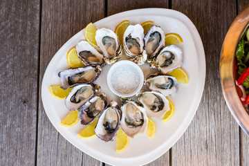 Shucked oysters, Tasmania, Australia