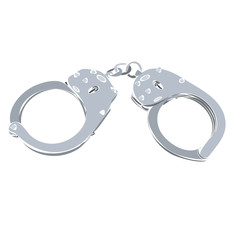 vector, on a white background, gray handcuffs, icon