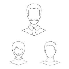 Isolated object of professional and photo icon. Set of professional and profile vector icon for stock.