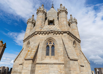 Tower of Evora cathedral in Portugal