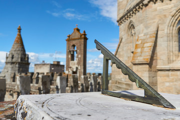 Fototapeta na wymiar Sundial in the Cathedral of Evora, Portugal