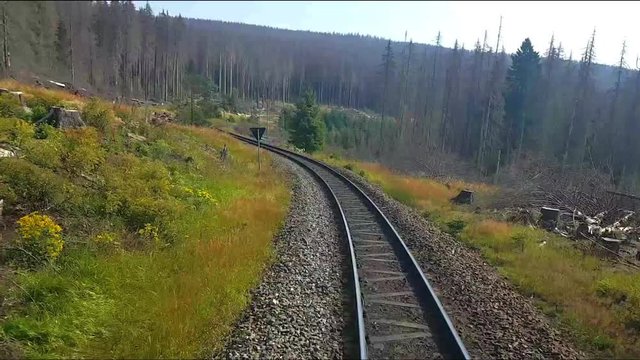 Fahrt mit der Brockenbahn Hyperlapse