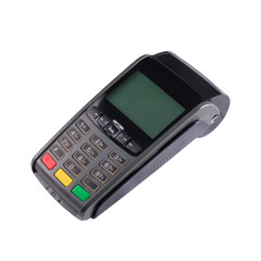 Card terminal isolated on white background