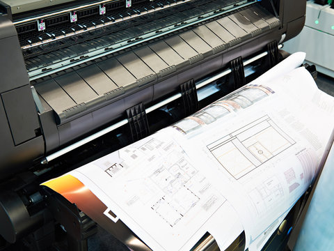 Large format printer and building plans