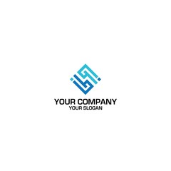 HI Diamond Logo Design Vector