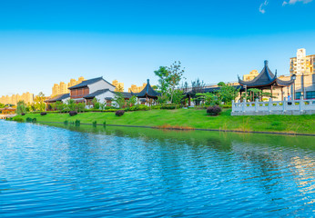 Obraz premium Antique buildings in Gucun Town, Baoshan District, Shanghai, China