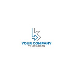 KS Arrow Logo Design Vector