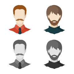 Isolated object of professional and photo symbol. Set of professional and profile vector icon for stock.