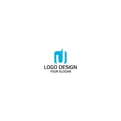 U Square Logo Design Vector