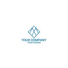 Fototapeta premium M in Diamond Logo Design Vector