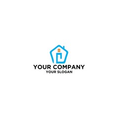 R Home logo design vector