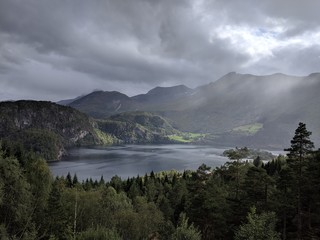 Cloudy Voldsfjorden, Norway